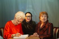 Ольга Быкова с авторами книги